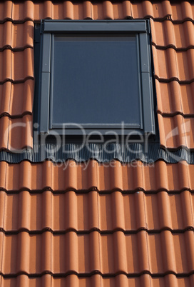 Dormer on a tiled roof