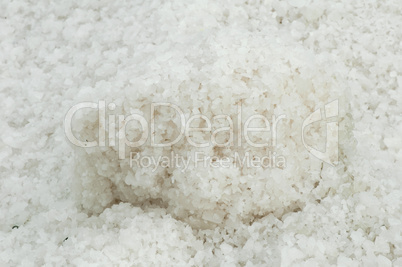 Pile of salt closeup