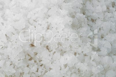 Pile of salt closeup