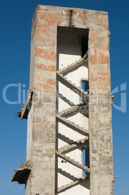 High old demolished building