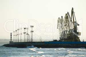 Commercial port cranes