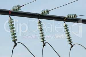 High-voltage wires and transformers