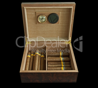 Humidor and cigars