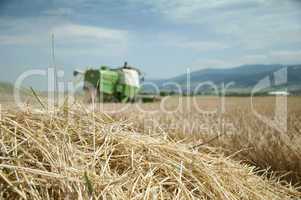 Tractor and combine harvested