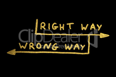 Wrong and right way conception texts