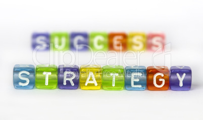 Text Strategy and success on colorful cubes
