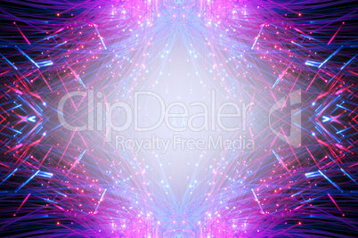 Multicolored optical fibers background