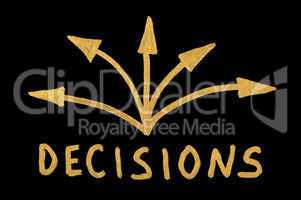Word Decision and arrows