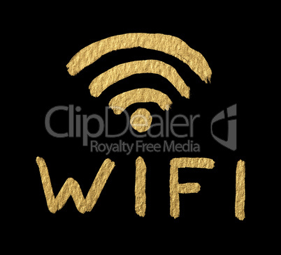 Word WIFI and symbol