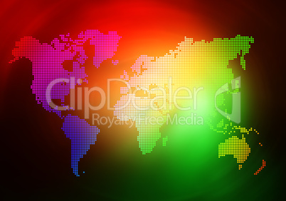Dot World map business background