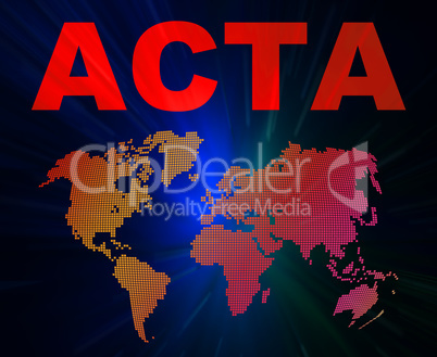 ACTA conception texts and world map