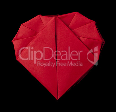 Origami red heart