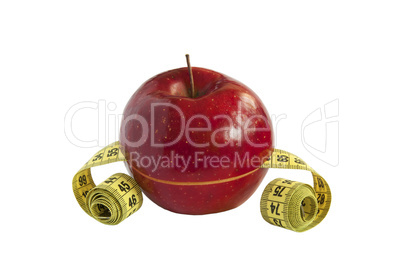 Tape Measure with red Apple