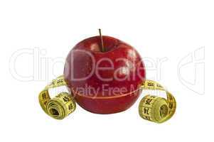 Tape Measure with red Apple