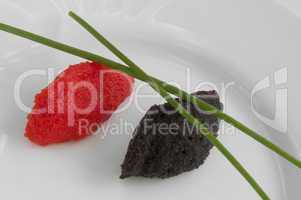 Black and red caviar