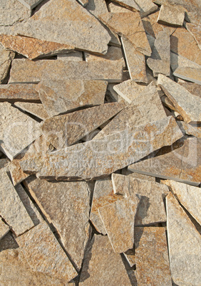 Arranged flat stones