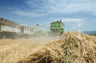 Tractor and combine harvesting