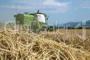 Tractor and combine harvesting