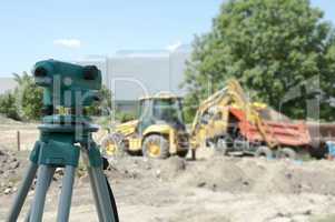 Surveying equipment to the construction site