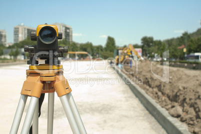 Surveying equipment to infrastructure construction project