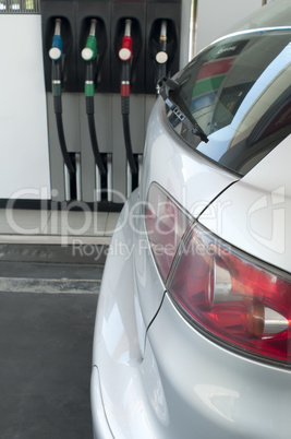 Car at a gas station