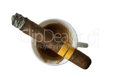 Coffee and cigar