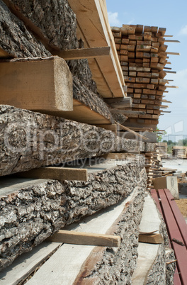 Timber. Planks and beams