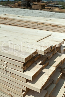 Timber. Planks and beams