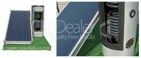 Solar batteries and heater