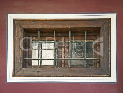 Old window with grid