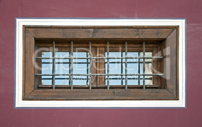 Old window with grid