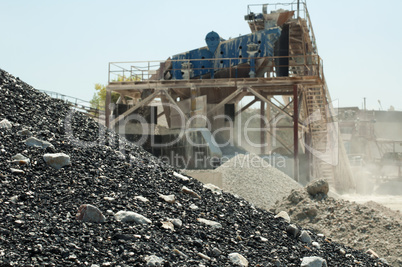 Stone quarry of limestone