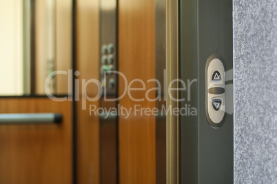 Open door of an elevator