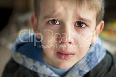 Sad child who is crying