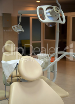 Dental chair and lamp