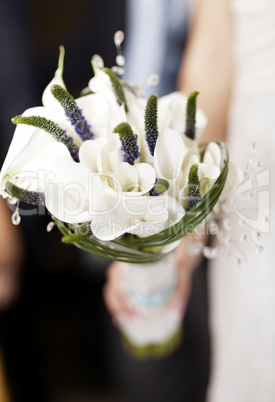 wedding bouquet of white flowers