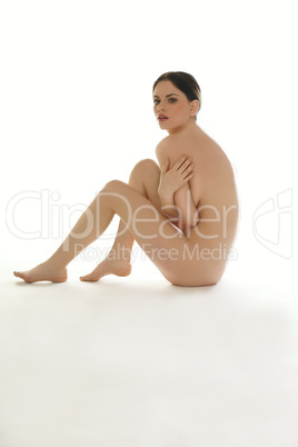 alluring beautiful woman posing nude