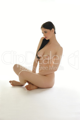alluring beautiful woman posing nude