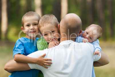 Father and sons