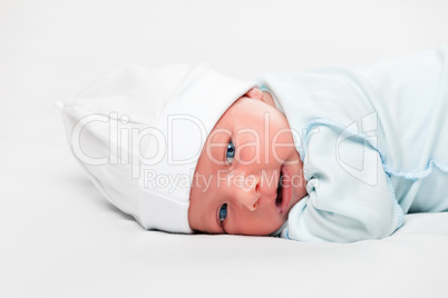 Little cute newborn baby child