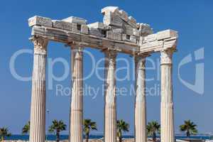 Ancient Apollo temple columns at Turkey Side