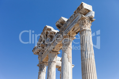 Ancient Apollo temple columns at Turkey Side