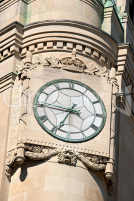 Clock of Canadian Central Post Office in Ottawa