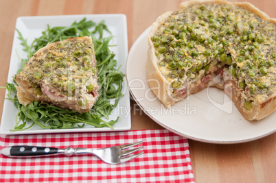 Quiche Lorraine mit Erbsen