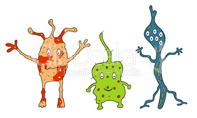 Illustration of different germs