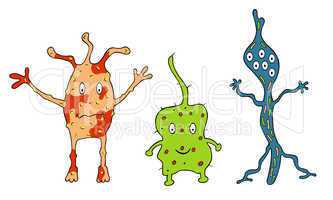Illustration of different germs