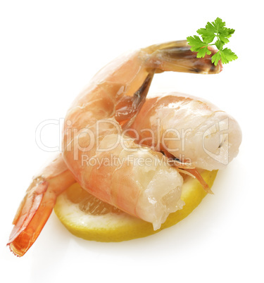 shrimps with lemon