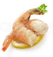 shrimps with lemon