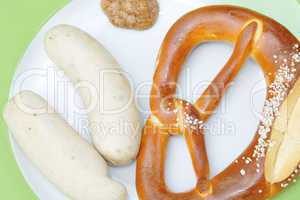 Weißwurst und Brezel