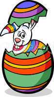 bunny in easter egg cartoon illustration